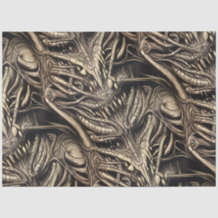 Creepy Gothic Horror Demon Biomatter Tissuepapier
