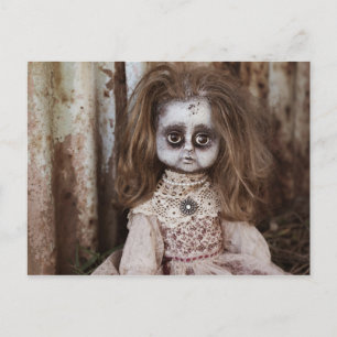 Creepy Gothic Porcelain Doll Victoriaans Gothic Briefkaart