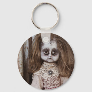 Creepy Gothic Porcelain Doll Victoriaans Gothic Sleutelhanger
