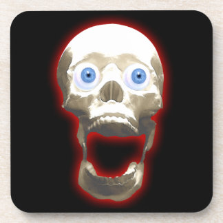 Creepy Gothic Screaming Skull Art Onderzetters