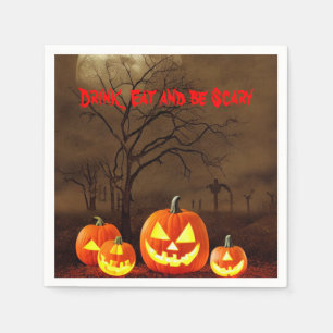 Creepy graveyard Eat Drink en eng Halloween Servet