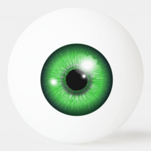 Creepy Green Eyeball Iris Funny Table Tennis Ball (Voorkant)