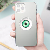 Creepy Green Eyeball Sticker (Telefoon)