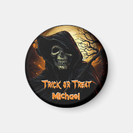 Creepy Grim Reaper Trick or treat Magneet