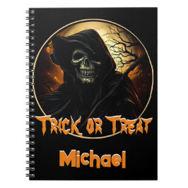 Creepy Grim Reaper Trick or treat Notitieboek