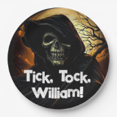 Creepy Grim Reaper Verjaardag Papieren Bordje (Voorkant)