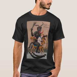 Creepy Gruss Vom Krampus Demon kerst Devil Kra T-shirt