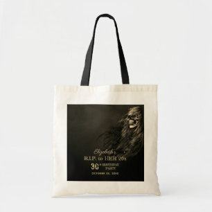 Creepy Hair Skull RIP naar haar 20s-feest Tote Bag