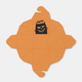 Creepy Halloween Black Cat op Sinaasappel Bedankdoosjes