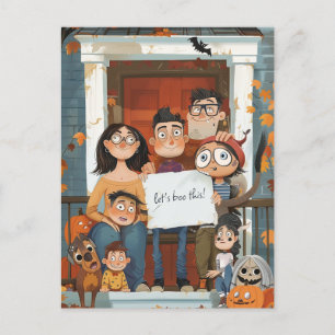 Creepy Halloween familie Briefkaart