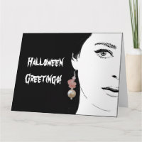 Creepy Halloween gothic meisje mode illustratie