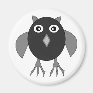 Creepy Halloween Owl Magnet Magneet