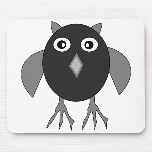 Creepy Halloween Owl Mousepad Muismat (Voorkant)