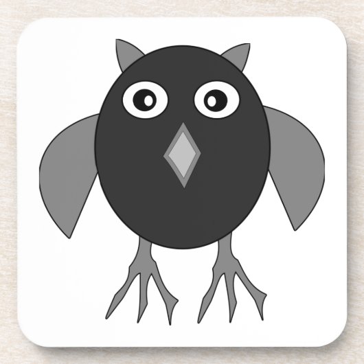 Creepy Halloween Owl Onderzetter (Voorkant)