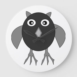 Creepy Halloween Owl Wall klok