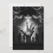 Creepy Halloween Party Zombies Black Scary Night Kaart (Achterkant)
