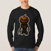 Creepy Halloween Pumpkin Monster Sticker T-shirt (Voorkant)