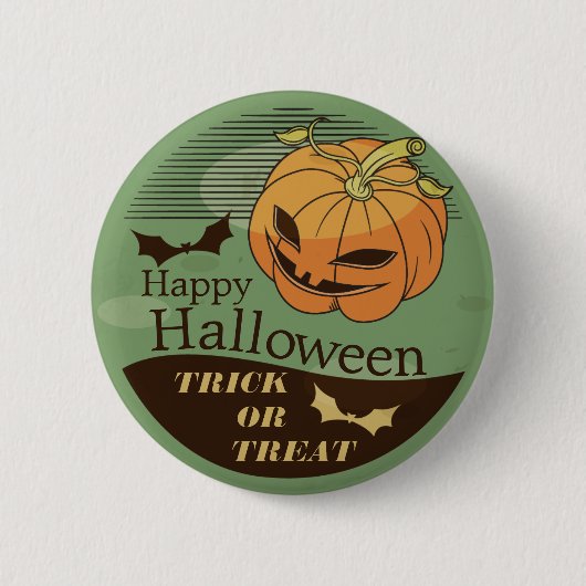 Creepy Halloween Pumpkin | Pin-Button Ronde Button 5,7 Cm (Voorkant)