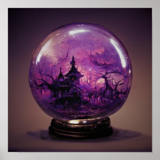 Creepy Halloween Spooky Haunted House Poster (Voorkant)