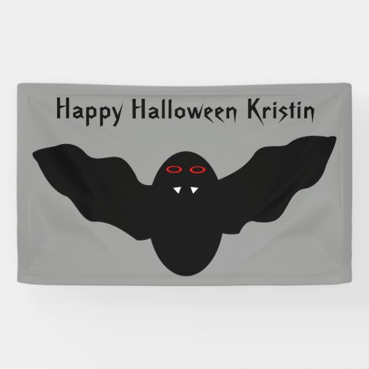 Creepy Halloween Vampire Bat Custom Banner (Horizontaal)