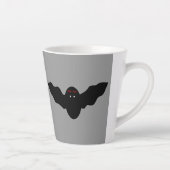 Creepy Halloween Vampire Bat Latte Mok (Rechts)