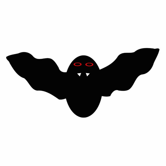 Creepy Halloween Vampire Bat Photo Sculpture Staand Fotobeeldje (Voorkant)