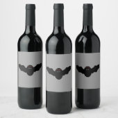 Creepy Halloween Vampire Bat Wine Labels Wijn Etiket (Flessen)