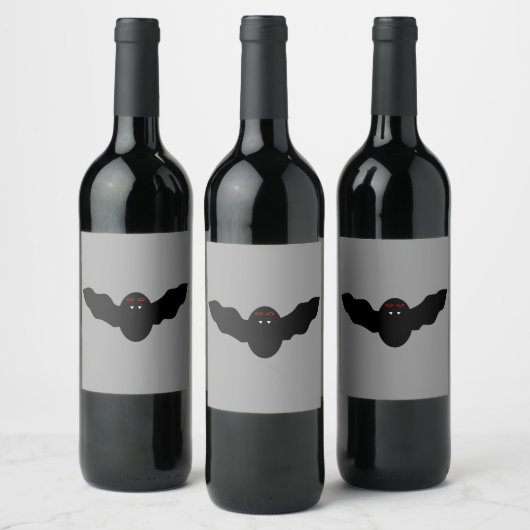 Creepy Halloween Vampire Bat Wine Labels Wijn Etiket (Flessen)