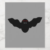 Creepy Halloween Vampire Bat Wine Labels Wijn Etiket (Enkel label)