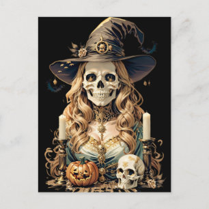 Creepy Halloween Witch Briefkaart