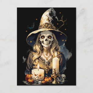Creepy Halloween Witch Briefkaart