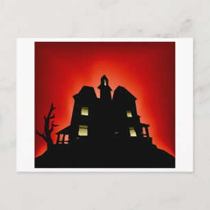Creepy Haunted House Briefkaart