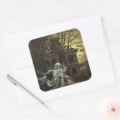 Creepy Haunted House Halloween sticker (Envelop)