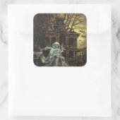Creepy Haunted House Halloween sticker (Tas)