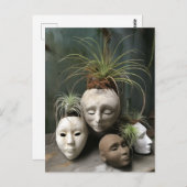 Creepy Head Planters Briefkaart (Voorkant / Achterkant)