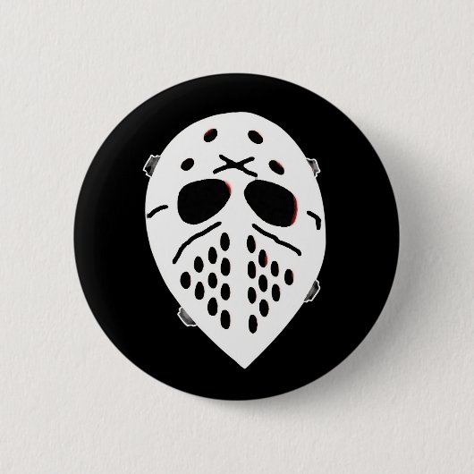 Creepy Hockey Mask Producten Ronde Button 5,7 Cm (Voorkant)