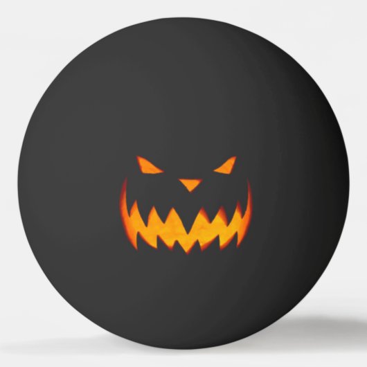 Creepy Hollow Halloween Evil Jack o'Lantern Pingpongballen (Voorkant)