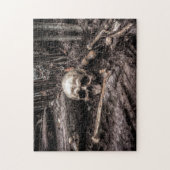 Creepy Horror Skeleton in Sepia Tones Legpuzzel (Verticaal)