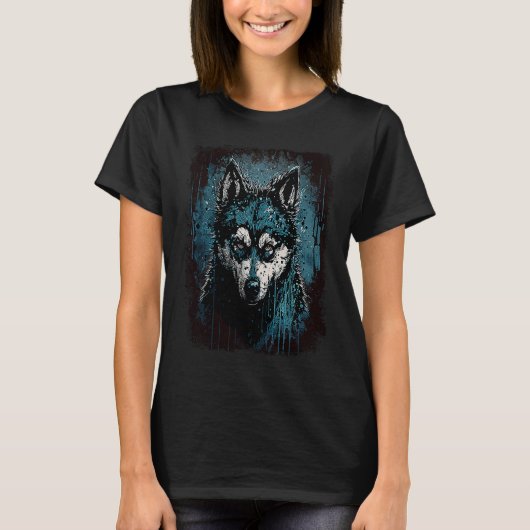 Creepy Husky T-shirt (Voorkant)