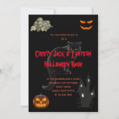 Creepy Jack o' Lantern Halloween Bash Party Kaart (Achterkant)