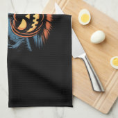 Creepy Jack O� Lantern Halloween Theedoek (Quarter Fold)