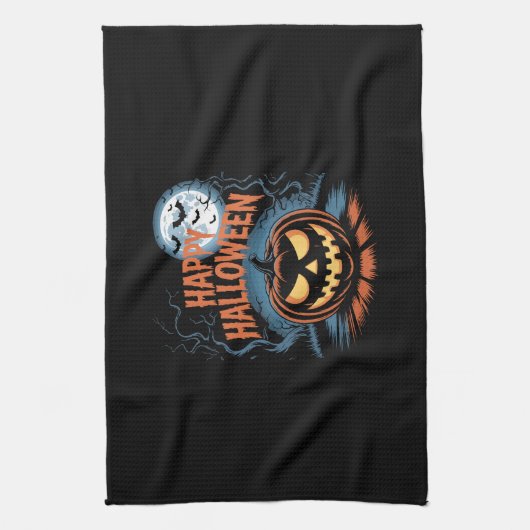 Creepy Jack O� Lantern Halloween Theedoek (Verticaal)