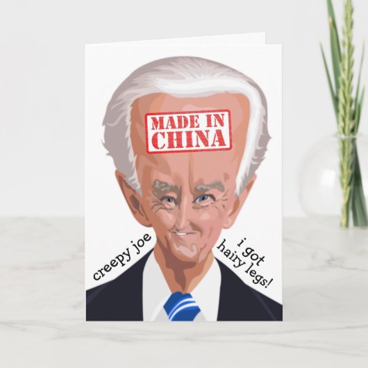 CREEPY JOE BIDEN FUNNY BIRTHDAY CARDS KAART (Voorkant)