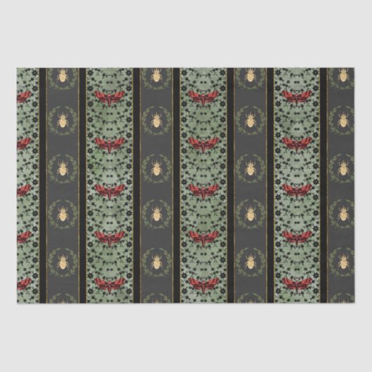 Creepy-kerstcadeaupapier Tissuepapier (Voorkant)