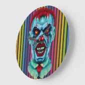 Creepy Killer Zombie Clown Horror Art Grote Klok (Hoek)