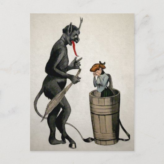 Creepy Krampus Briefkaart (Voorkant)
