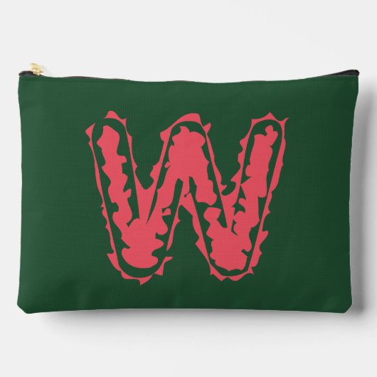 Creepy Monogram Botsing Roze op Groen Etui (Voorkant)