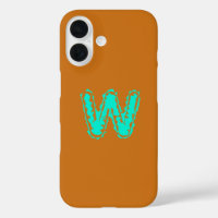 Creepy Monogram Giftig Groen op Sinaasappel