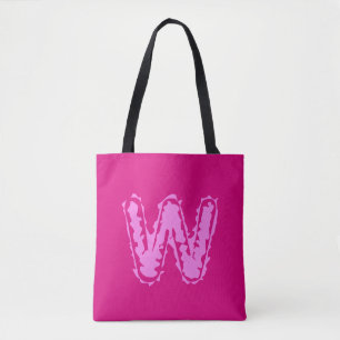 Creepy Monogram Pink op Pink Draagtas