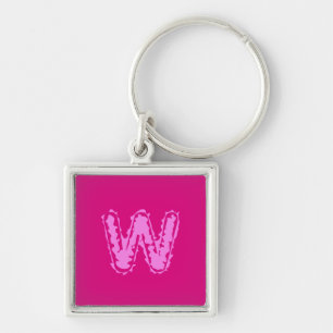 Creepy Monogram Pink op Pink Sleutelhanger